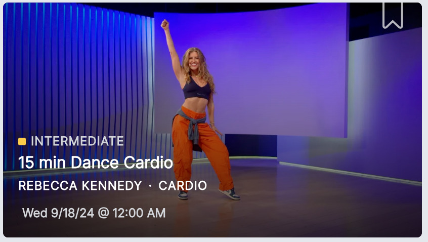 New Dance Cardio classes released on September 18, 2024.